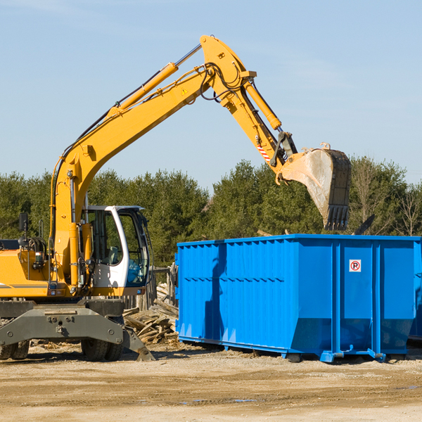 can i choose the location where the residential dumpster will be placed in Buckland MA